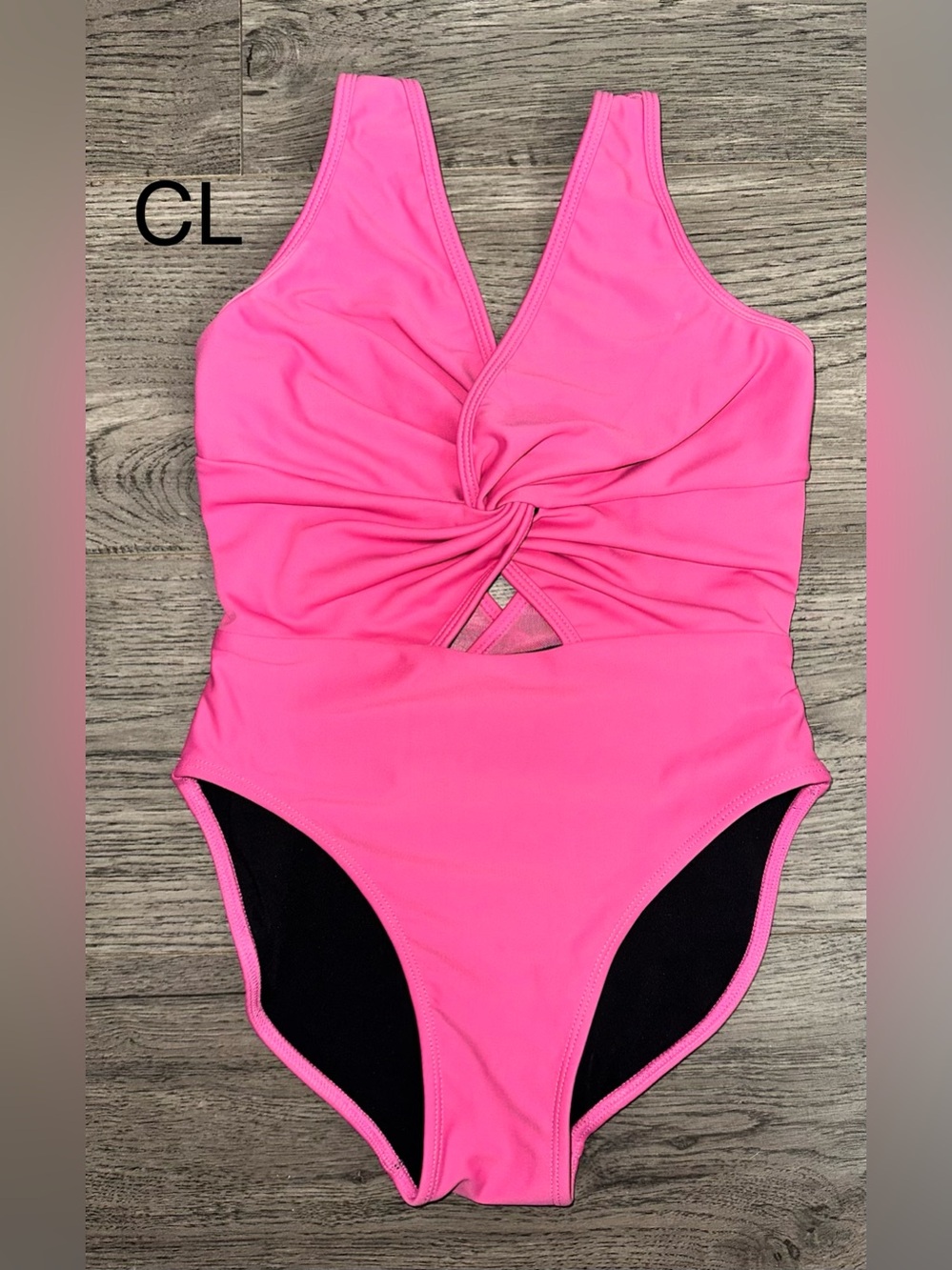Leotard Girls' Bright Pink Twist-Front Dance Costume